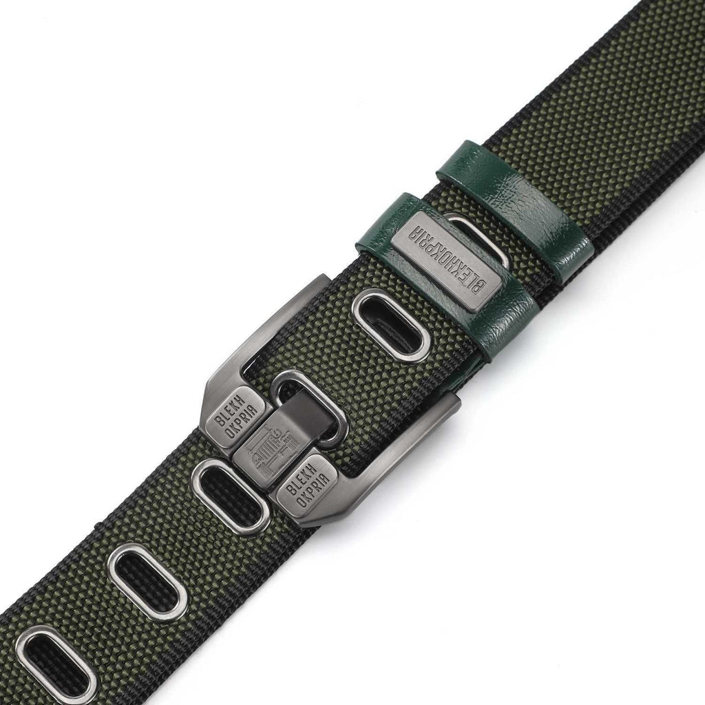 Men’s Reversible Canvas Belt with Alloy Pin Buckle