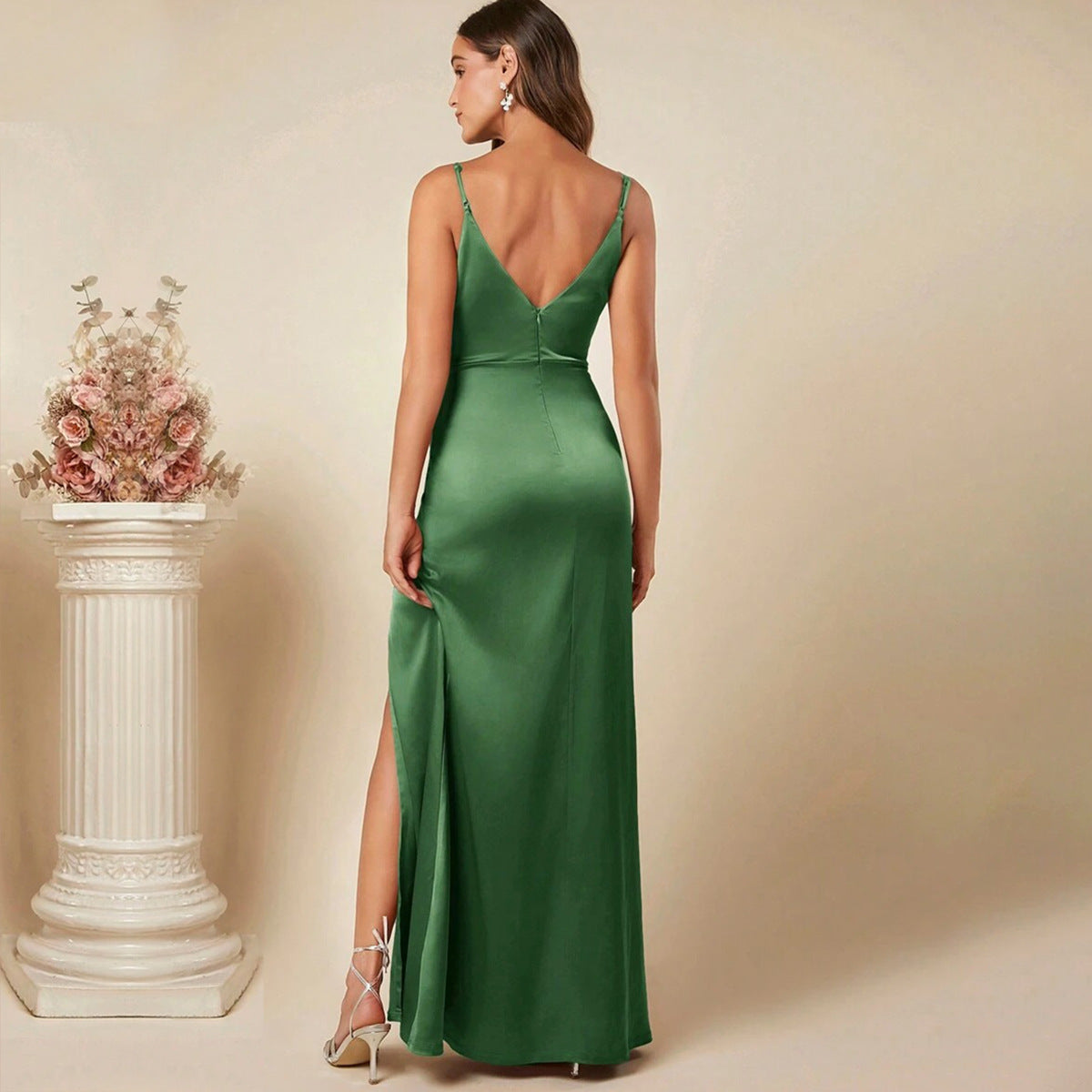 Spring/Summer Satin Slip Dress for Women