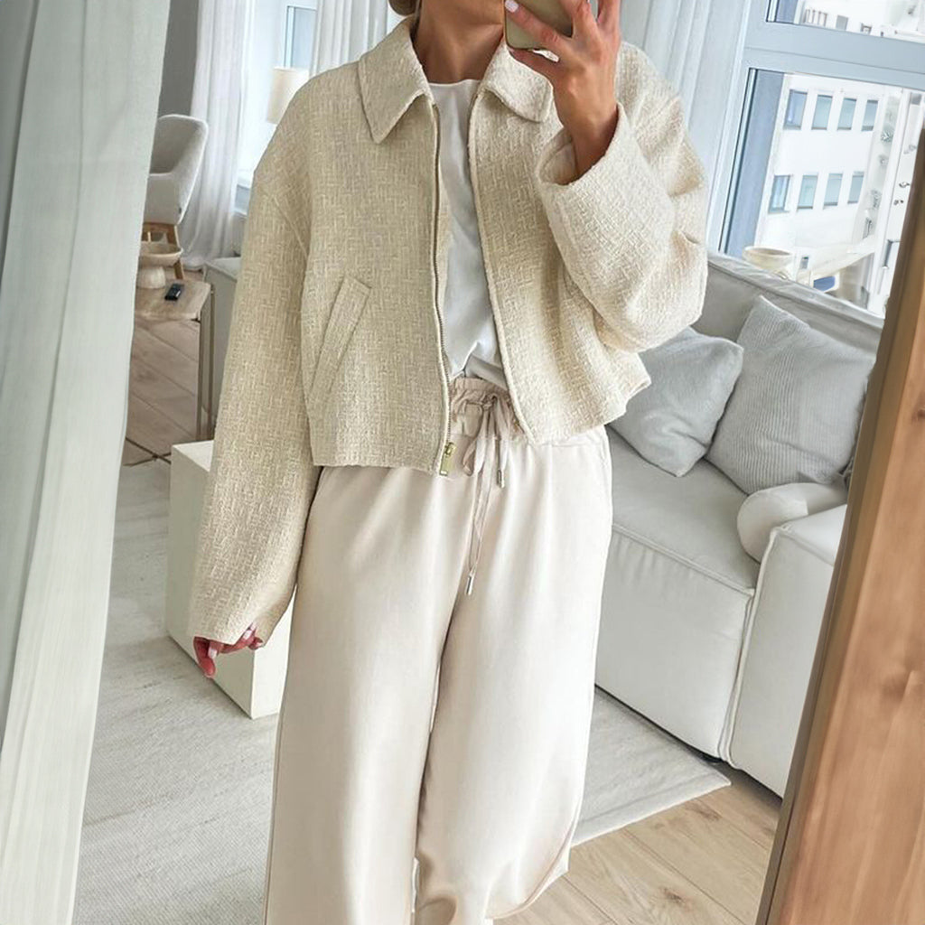 Elegant Solid-Color Versatile Jacket for Women