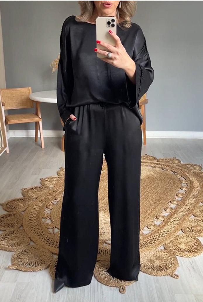 Summer Women's Solid Color Casual Suit