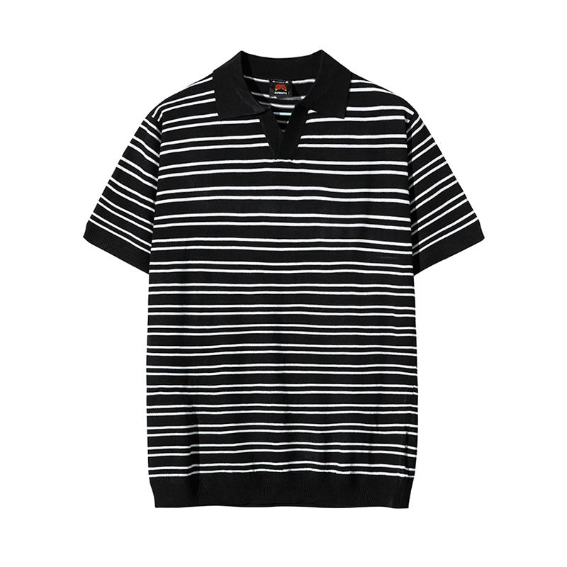 Korean-Style Loose-Fit Summer Polo Shirt for Men