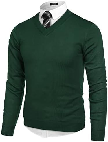 V-Neck Knit Sweater for Men