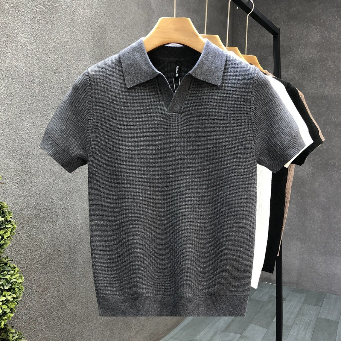 Lightweight Knit Summer Polo Shirt for Men