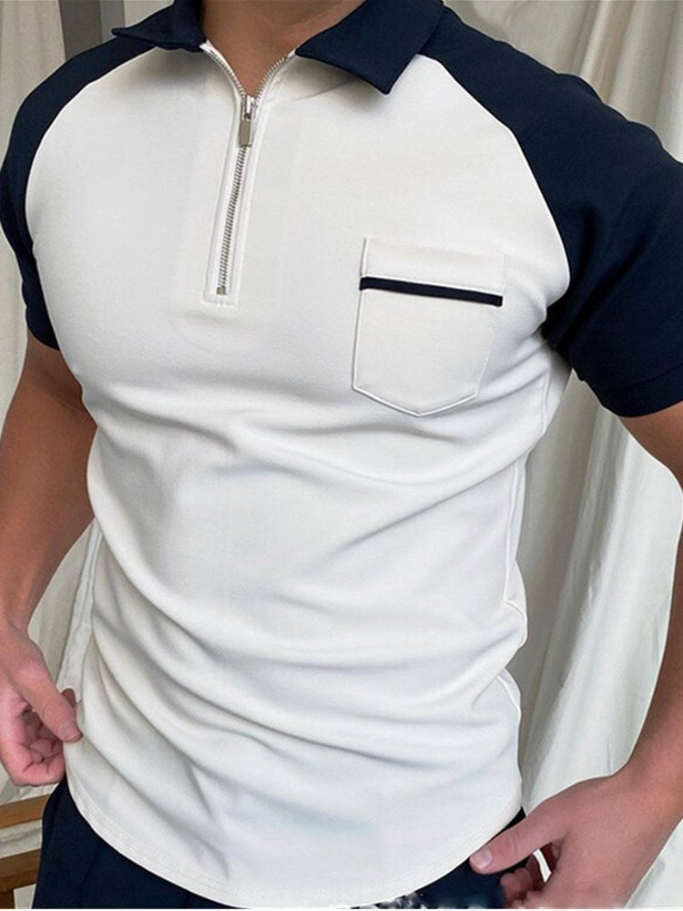 Men’s Solid Short-Sleeve Polo Shirt