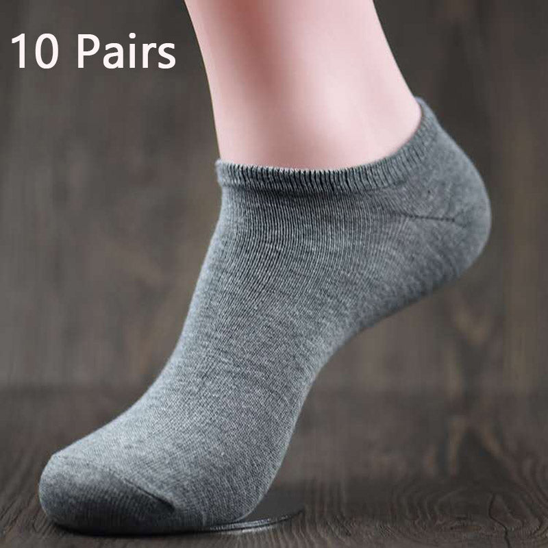 10-Pack Men’s Cotton No-Show Socks