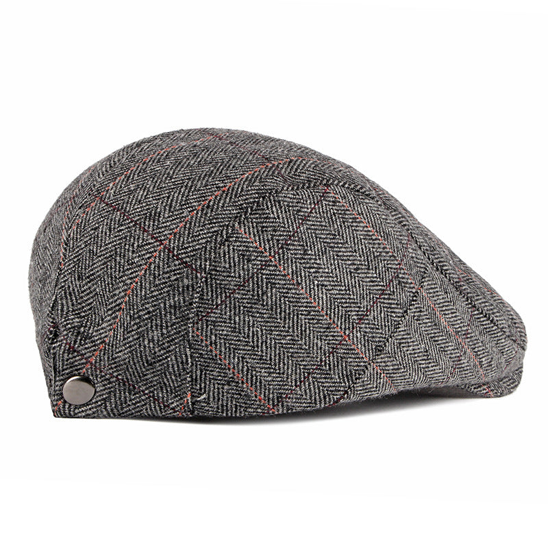 Men’s Classic Check Wool Beret