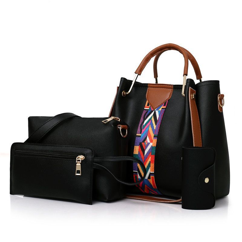 Patchwork Color PU Leather Bag for Women