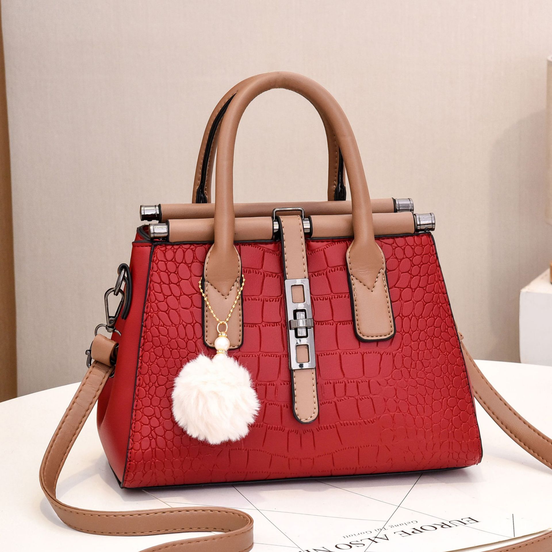 Elegant European-Style Shoulder Handbag for Women