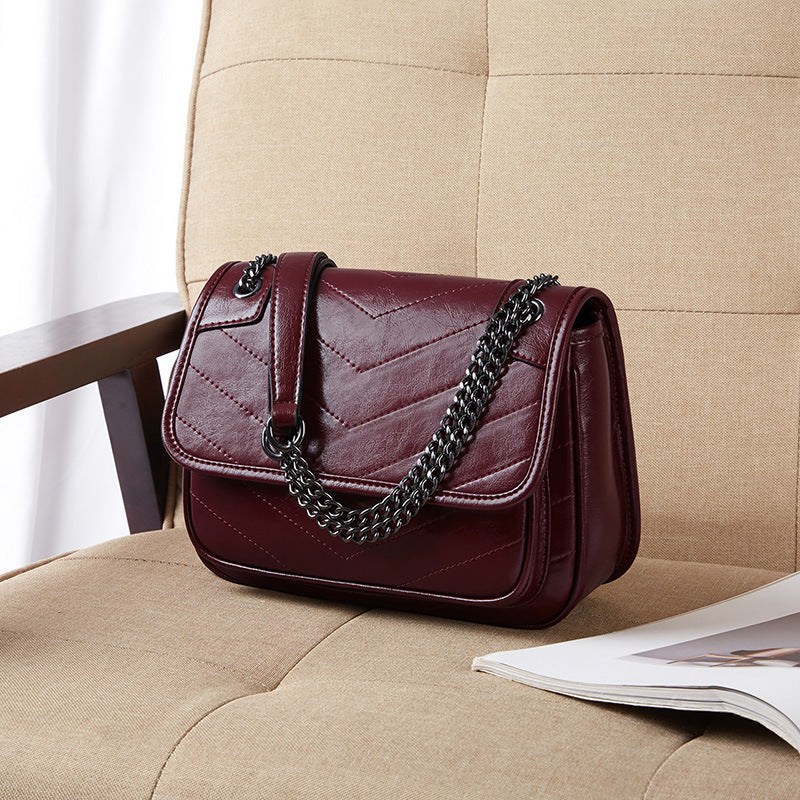 Genuine Cowhide Shoulder Bag for Women