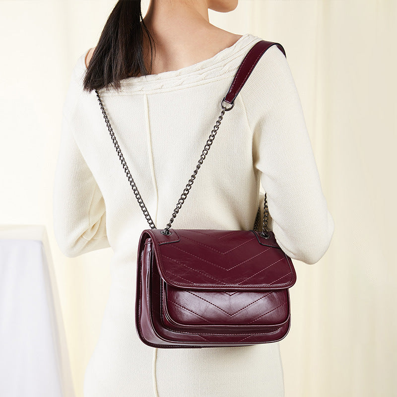 Genuine Cowhide Shoulder Bag for Women