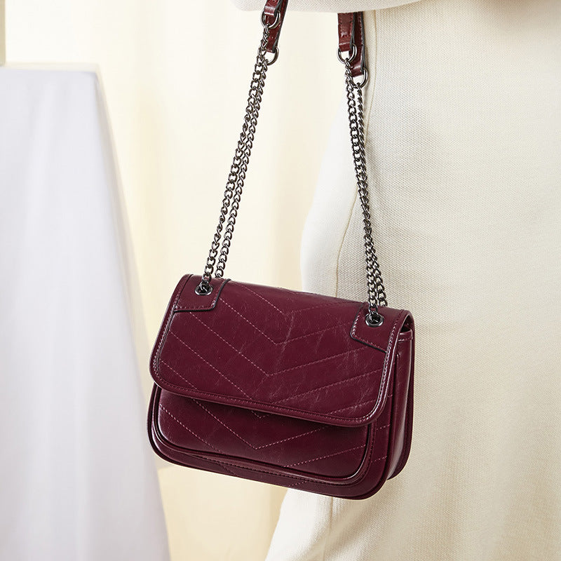 Genuine Cowhide Shoulder Bag for Women