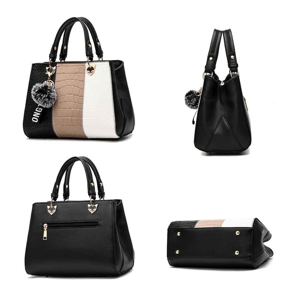 Elegant Wave-Design Shoulder Tote Bag for Women