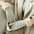 Women’s Cashmere Winter Gloves with Thermal Velvet Lining