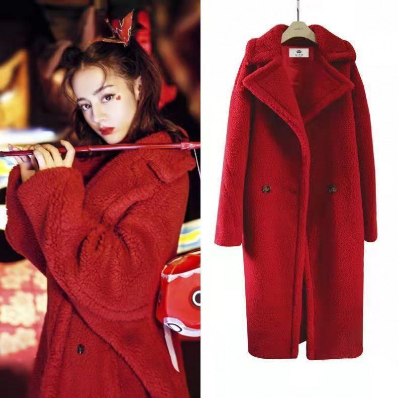 Womens Long Cashmere-Like Coat