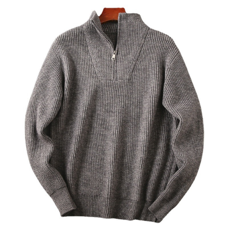 Soft Knit Half-Zip Sweater for Men
