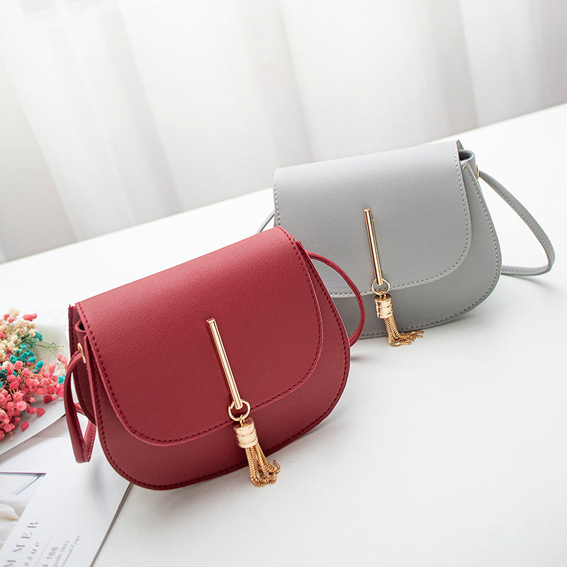 Round Tassel Shoulder Bag for Women