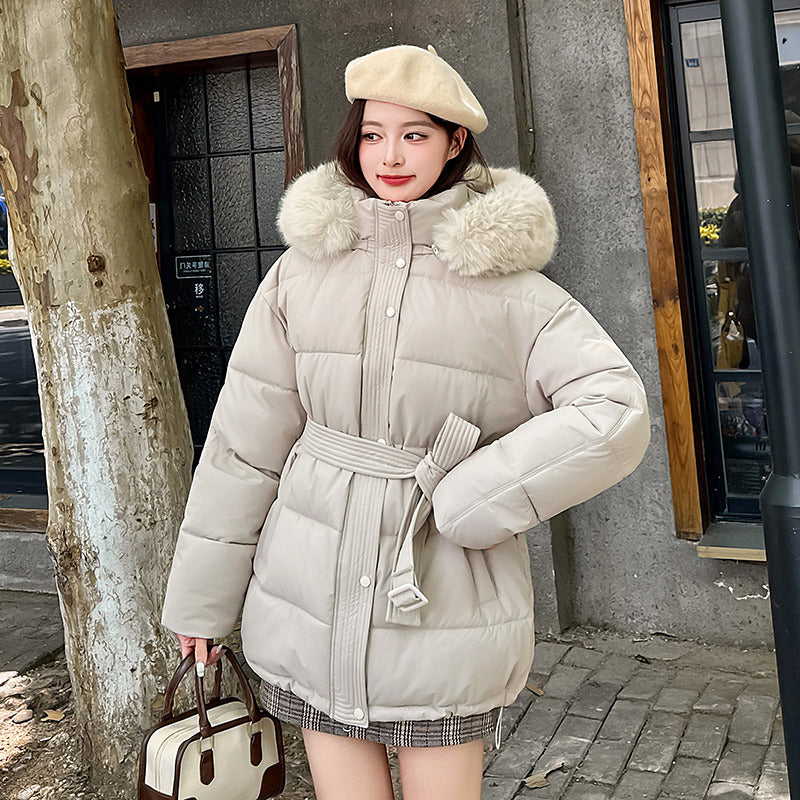 Waist-Cinching Cotton Coat