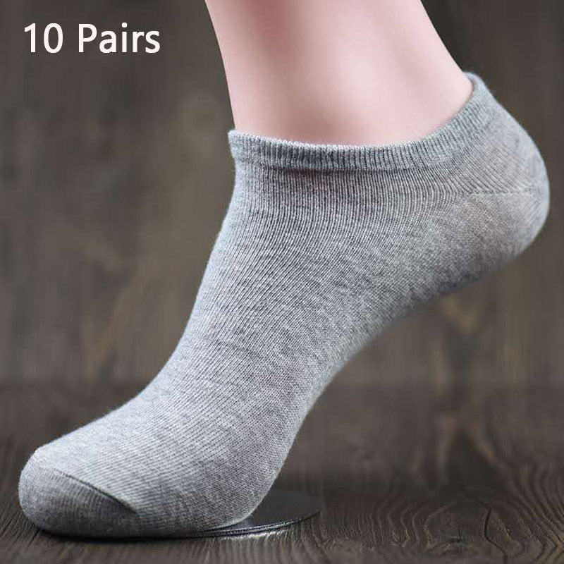 10-Pack Men’s Cotton No-Show Socks