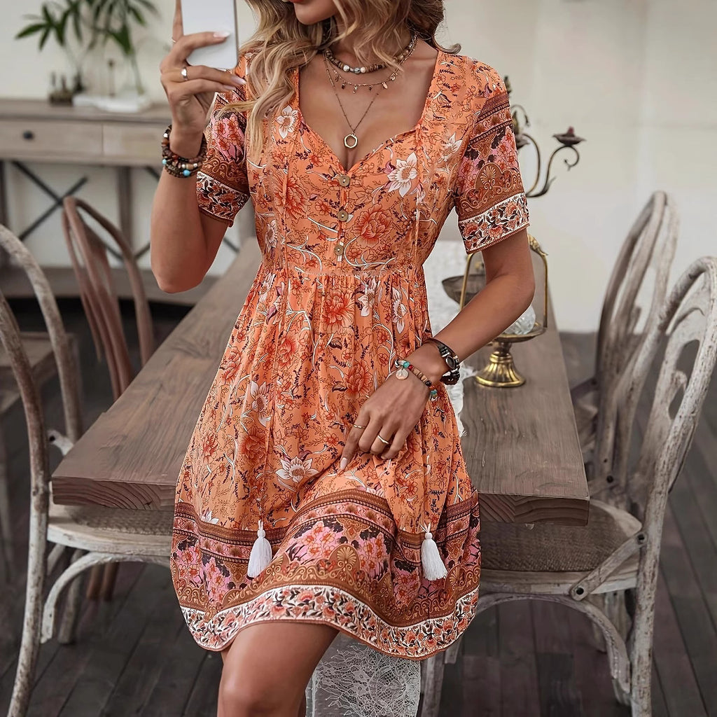 Casual Vacation Style Summer Dress For Women