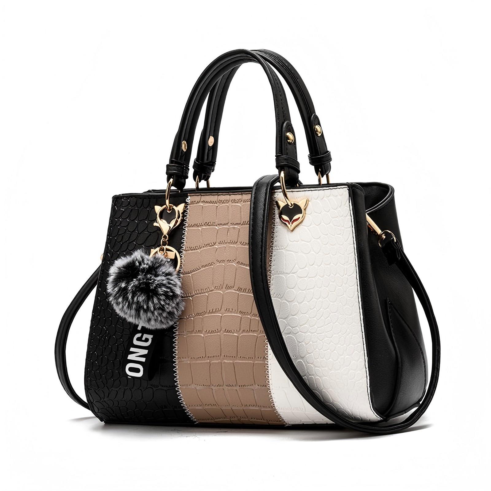 Elegant Wave-Design Shoulder Tote Bag for Women