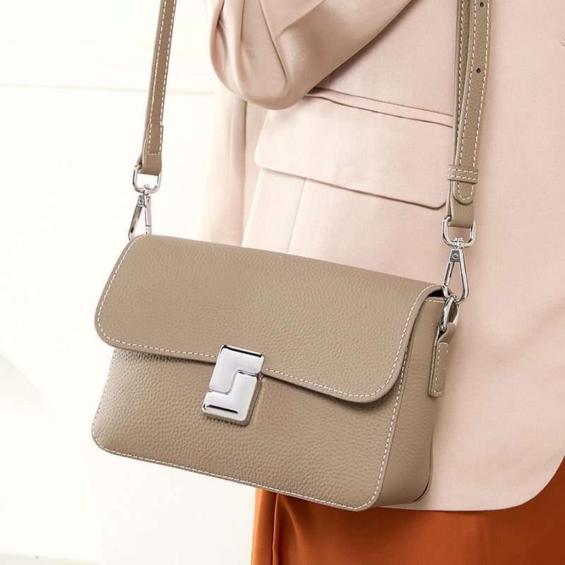 Genuine Leather Square Bag for Women