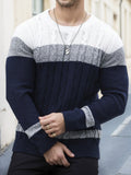Color-Block Crew-Neck Pullover for Men