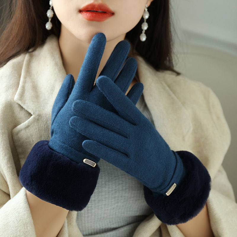 Women’s Cashmere Winter Gloves with Thermal Velvet Lining