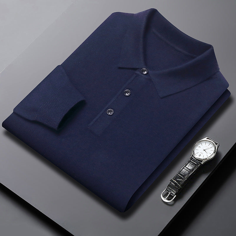 New Winter Mens Polo-Neck Knitted Sweater