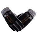 Men’s Thermal Leather Winter Gloves with Non-Slip Grip