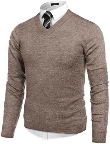 V-Neck Knit Sweater for Men