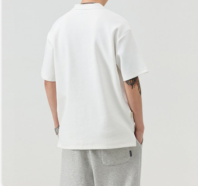 Retro Breathable Short-Sleeve Polo Shirt for Men