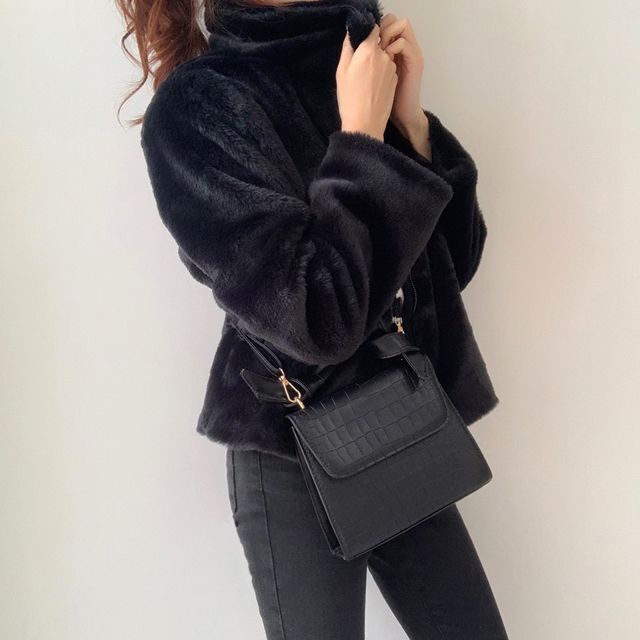 Thick Fur-Lined Cotton Coat for Women