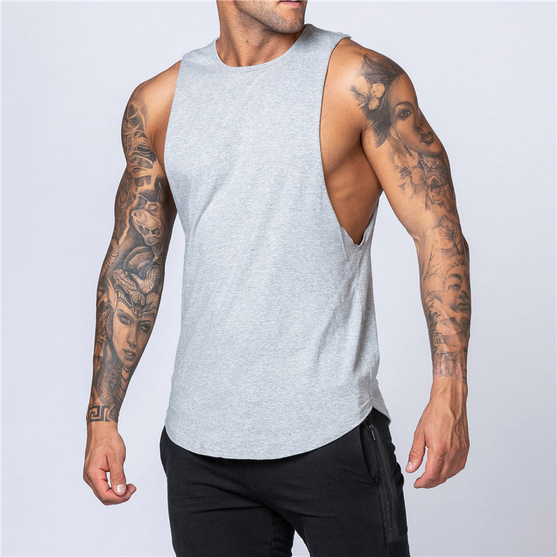 Summer Blank Cotton Loose Waistcoat For Men