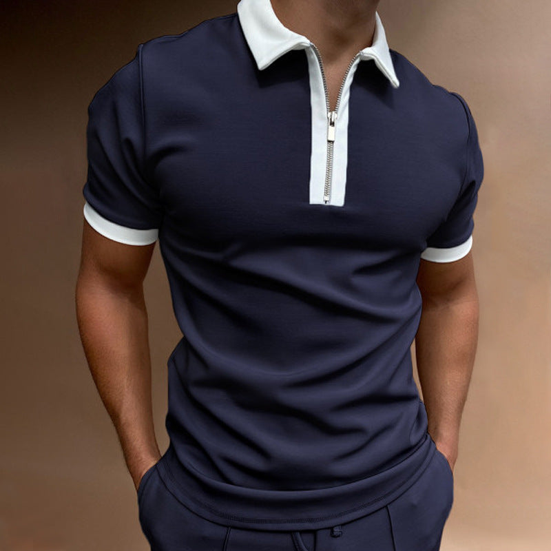 Men’s Solid Short-Sleeve Polo Shirt