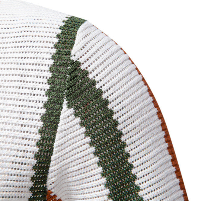 Breathable Knit Short-Sleeve Polo Shirt for Men