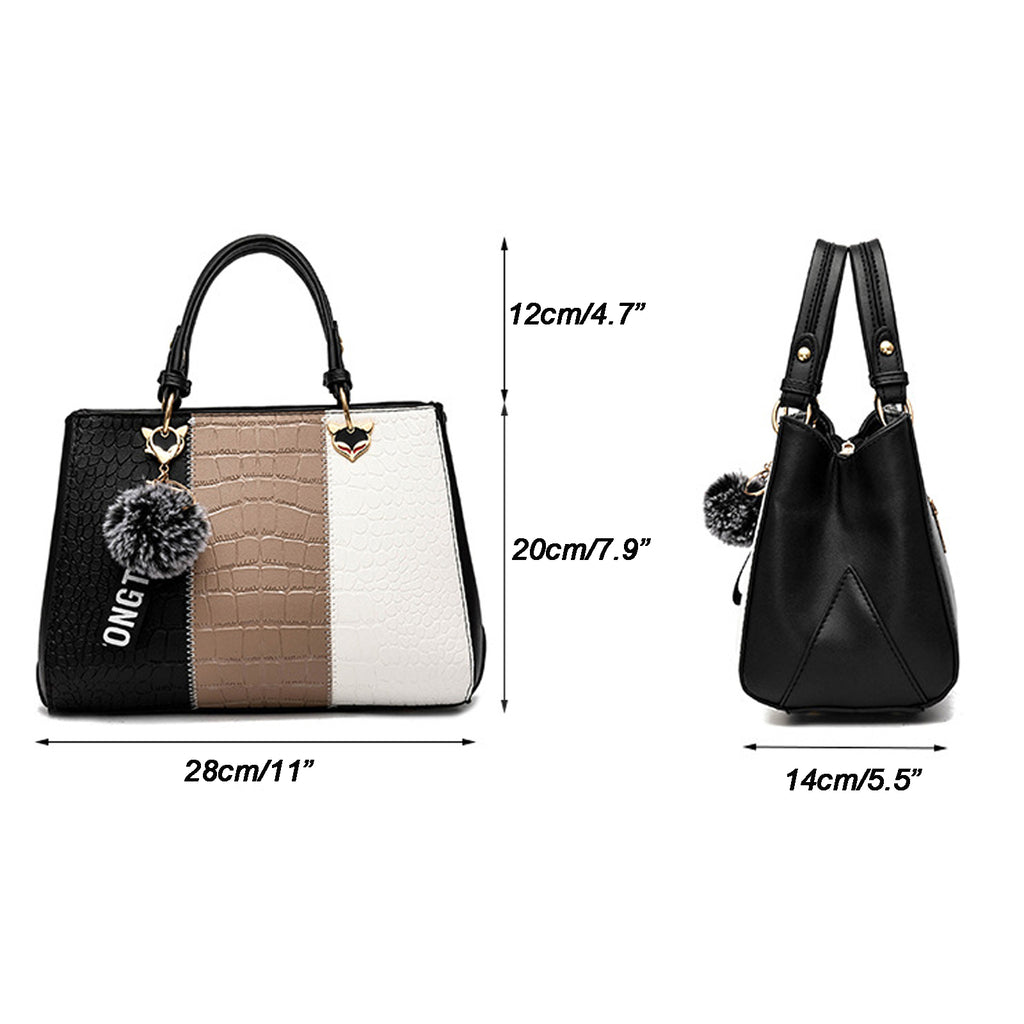 Elegant Wave-Design Shoulder Tote Bag for Women