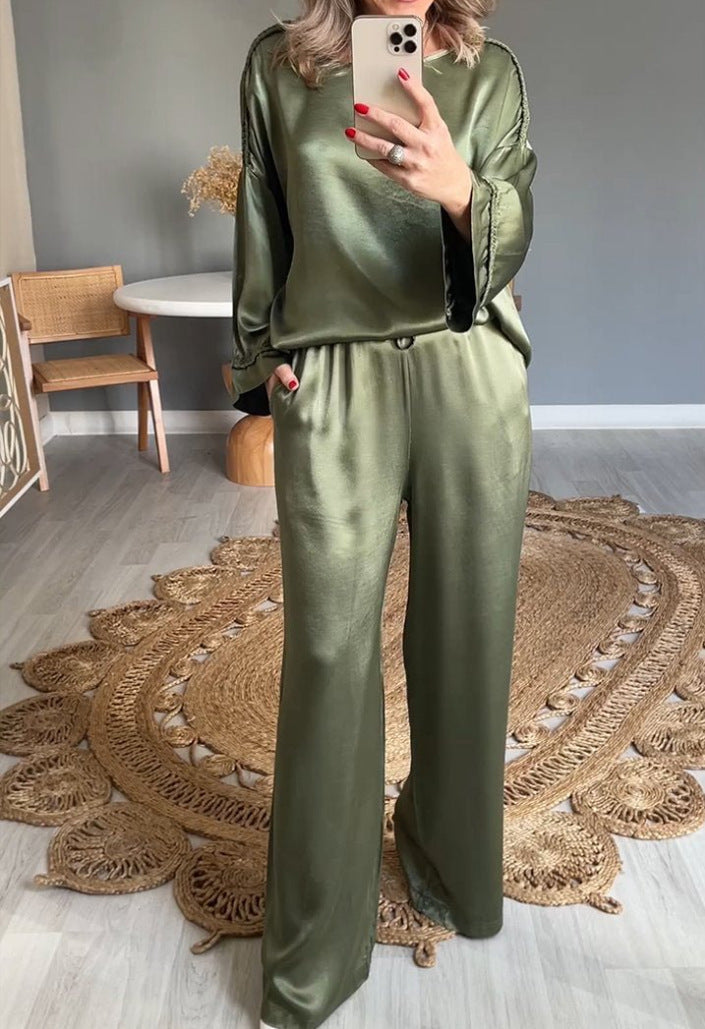 Summer Women's Solid Color Casual Suit