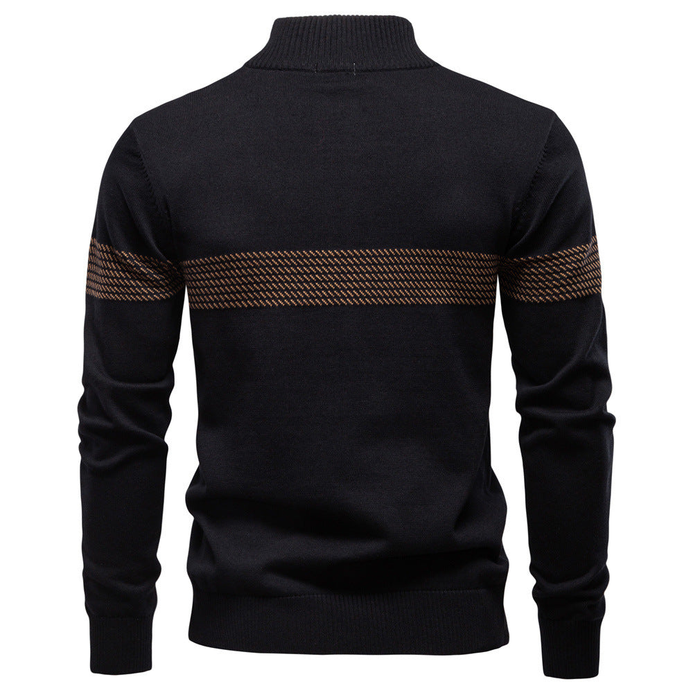 Casual Half-Collar Zip-Up Sweater for Men