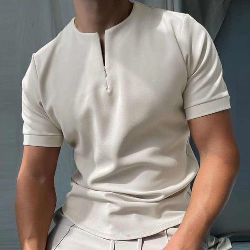 Men’s Solid Short-Sleeve Polo Shirt