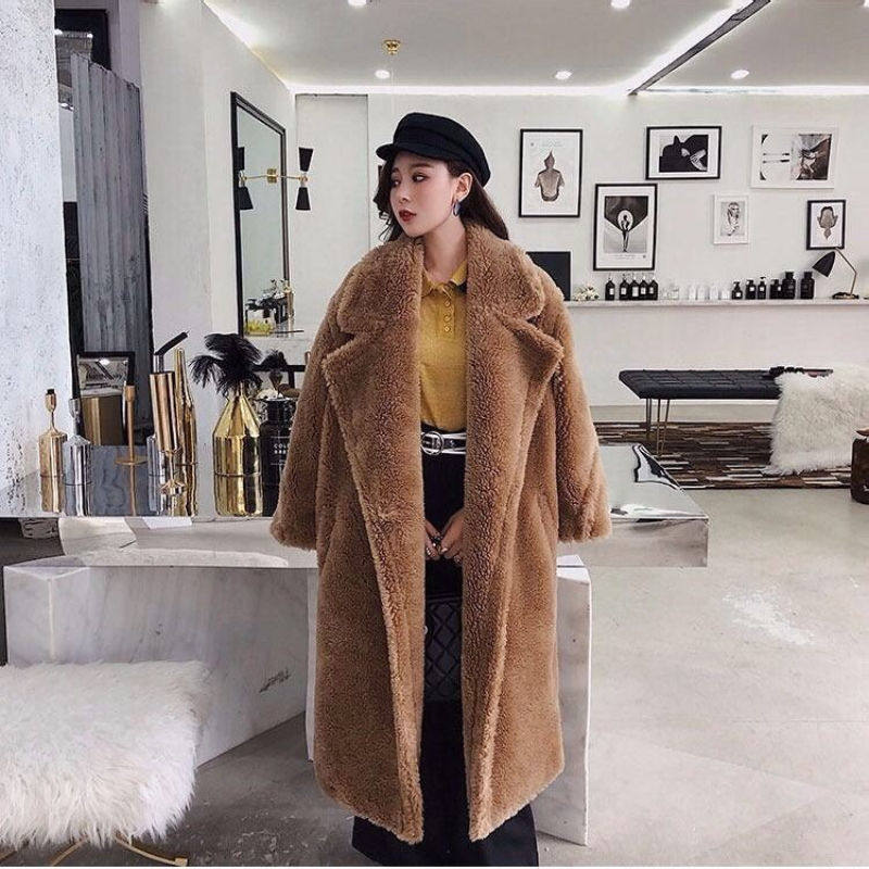 Womens Long Cashmere-Like Coat
