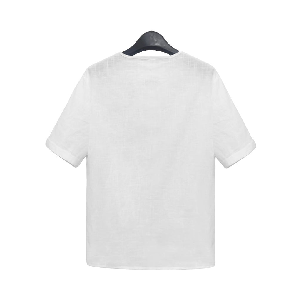 Men’s Lightweight White Short-Sleeve Top