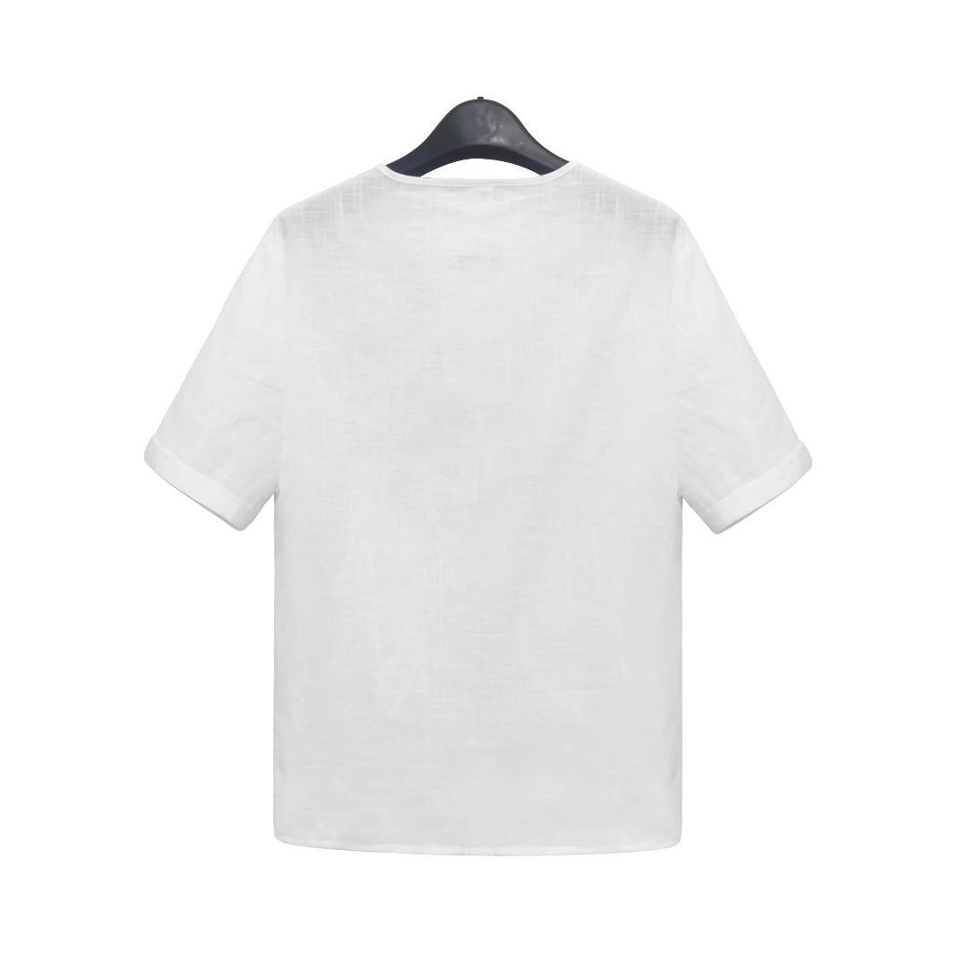 Men’s Lightweight White Short-Sleeve Top