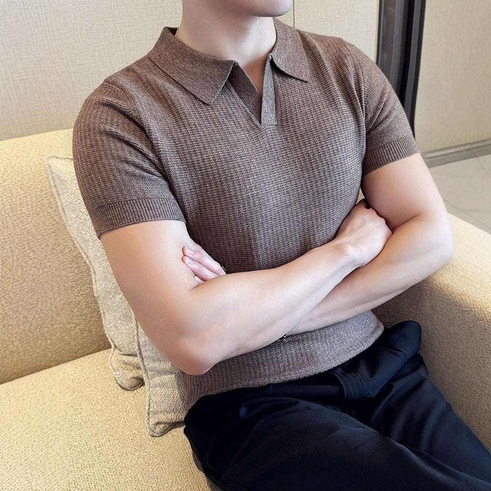 Lightweight Knit Summer Polo Shirt for Men