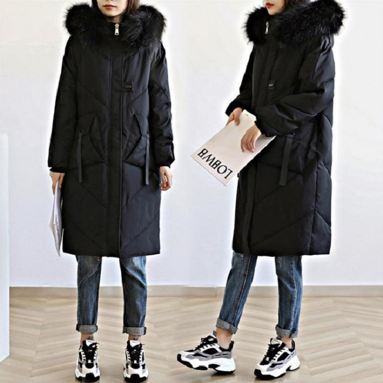 Winter Cotton-Padded Coat for Curvy Women