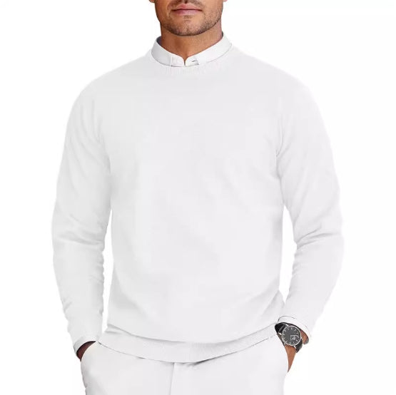 New Men’s Long-Sleeve Round-Neck Knit Sweater