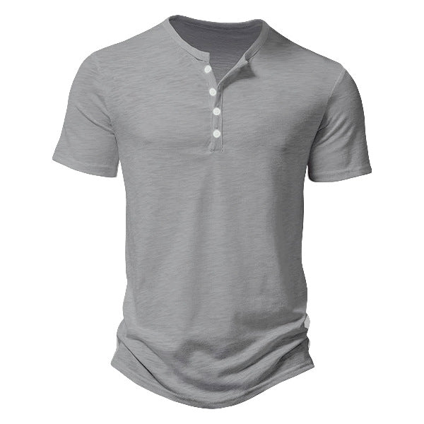 Men’s Casual Solid Colour Slim-Fit Short-Sleeve T-Shirt
