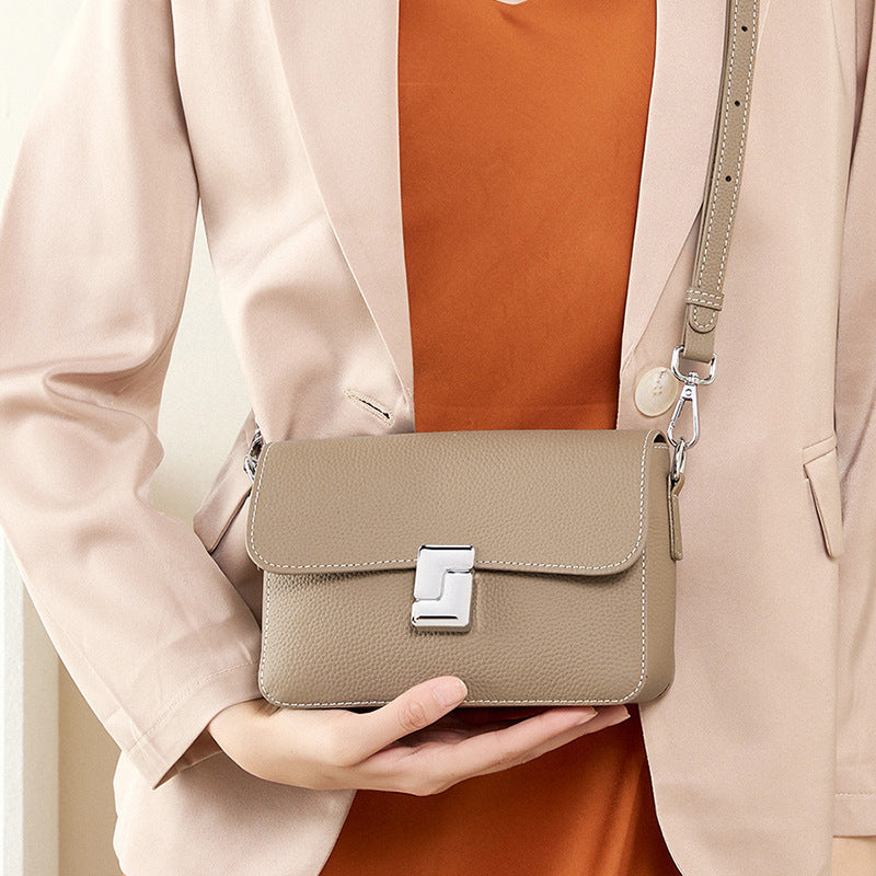 Genuine Leather Square Bag for Women