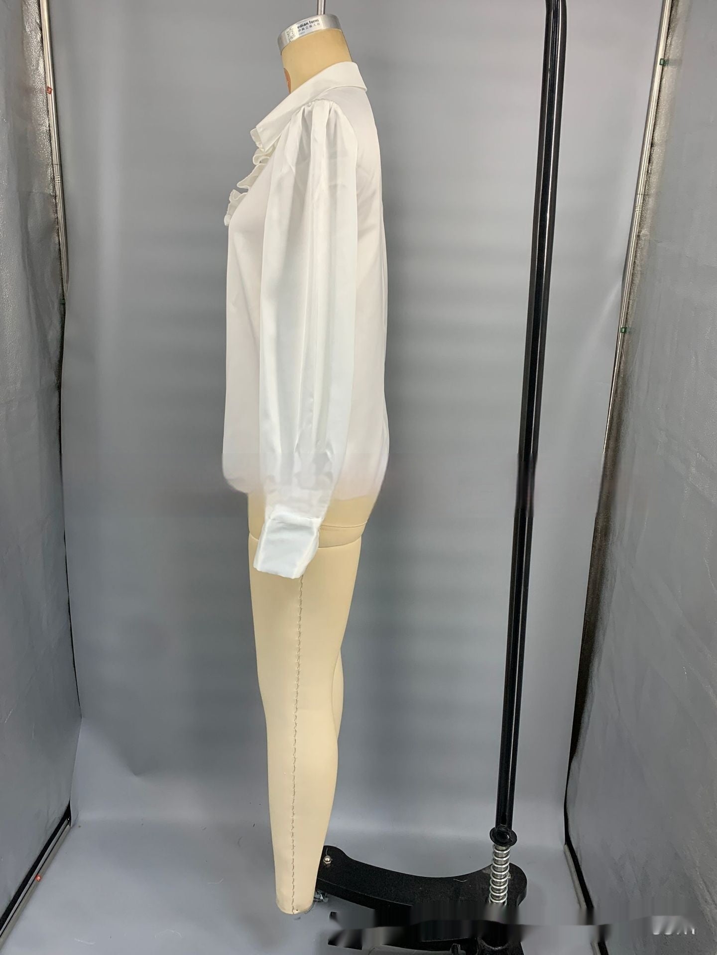 Minimalist French-Inspired White Lace Blouse