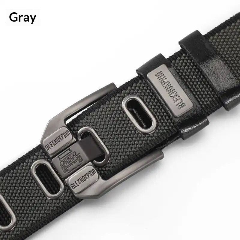 Men’s Reversible Canvas Belt with Alloy Pin Buckle