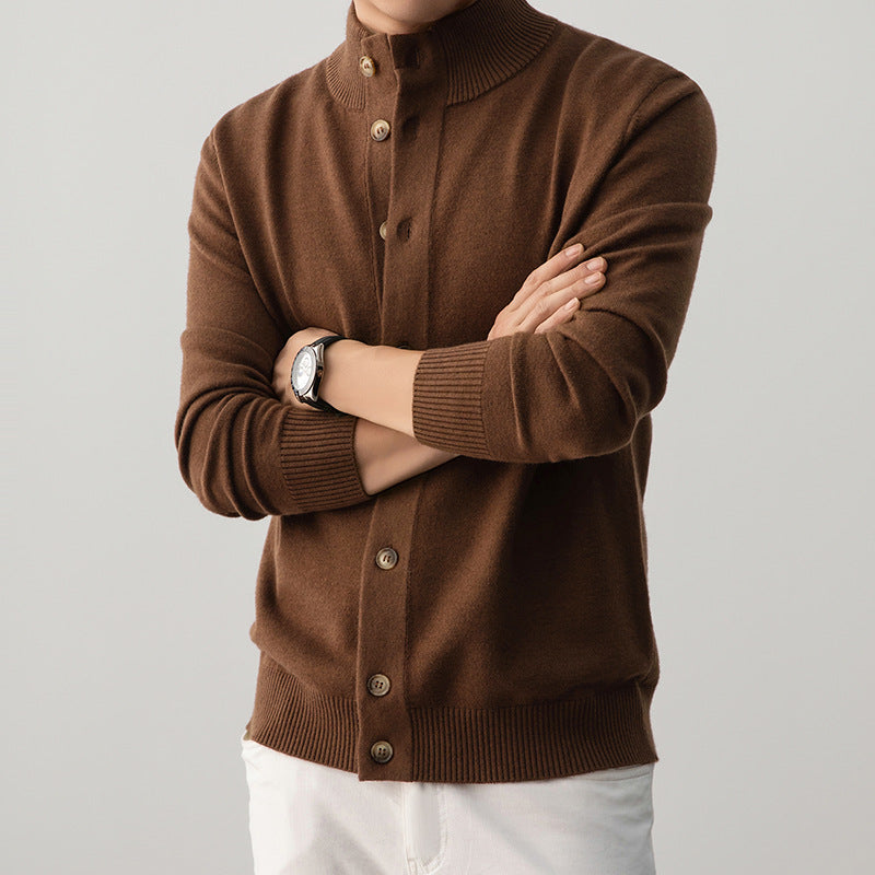 Thick Semi-Turtleneck Casual Sweater for Men